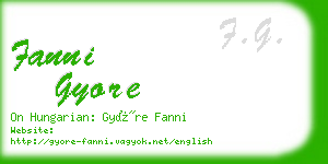 fanni gyore business card